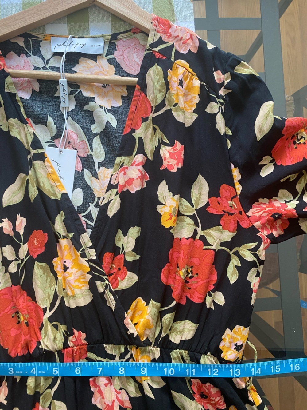 Petal and Pup Black Floral Ruana Maxi Dress 4 - Picture 14 of 16